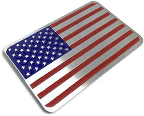 Muzzys -Estados Unidos de alumínio premium American Bandeira Americana Decalque Decalel Decalel Badge 3,125 x2 Stick Universal em qualquer lugar, 4 de julho, carroceria de estoque de estoque de garra de caminhão de caminhão feito nos EUA!