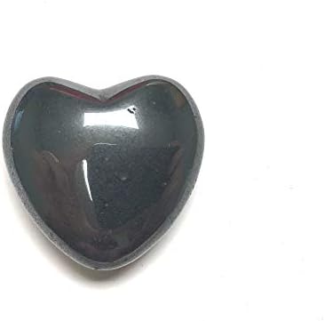 Coleção de cristal de Zentron 30mm All Natural polido de bolso polido Crystal Puff Heart and Velvet Bolsa