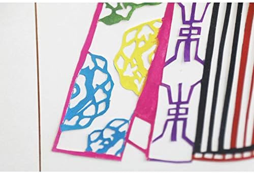 MEILISHUANG PINTURA DE CORTE DE PAPEL, papel cortado à mão, estilo chinês, artesanato de papel, tamanho 60,5 × 46,5