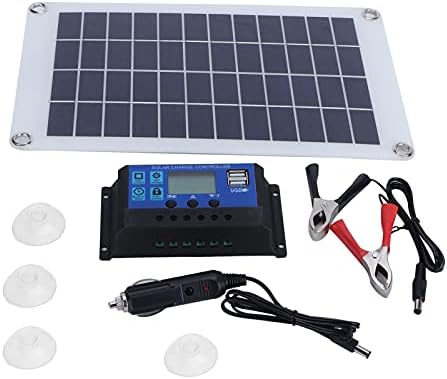 Kit de painel solar 10W 18V, células e módulos fotovoltaicos, painéis solares com controlador de carga solar para trailer,