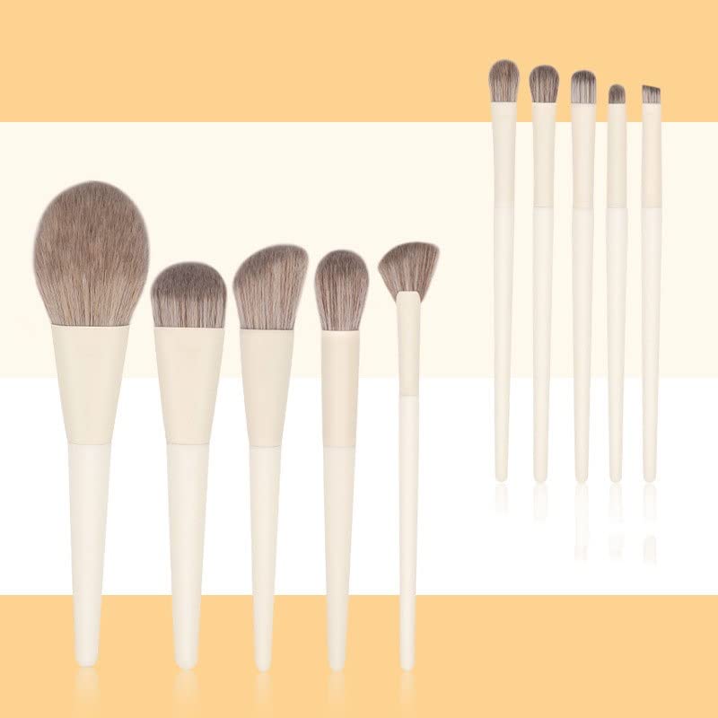 Lhlllhl 10 pincéis Definir grandes ferramentas de beleza de escova de pó largas de beleza