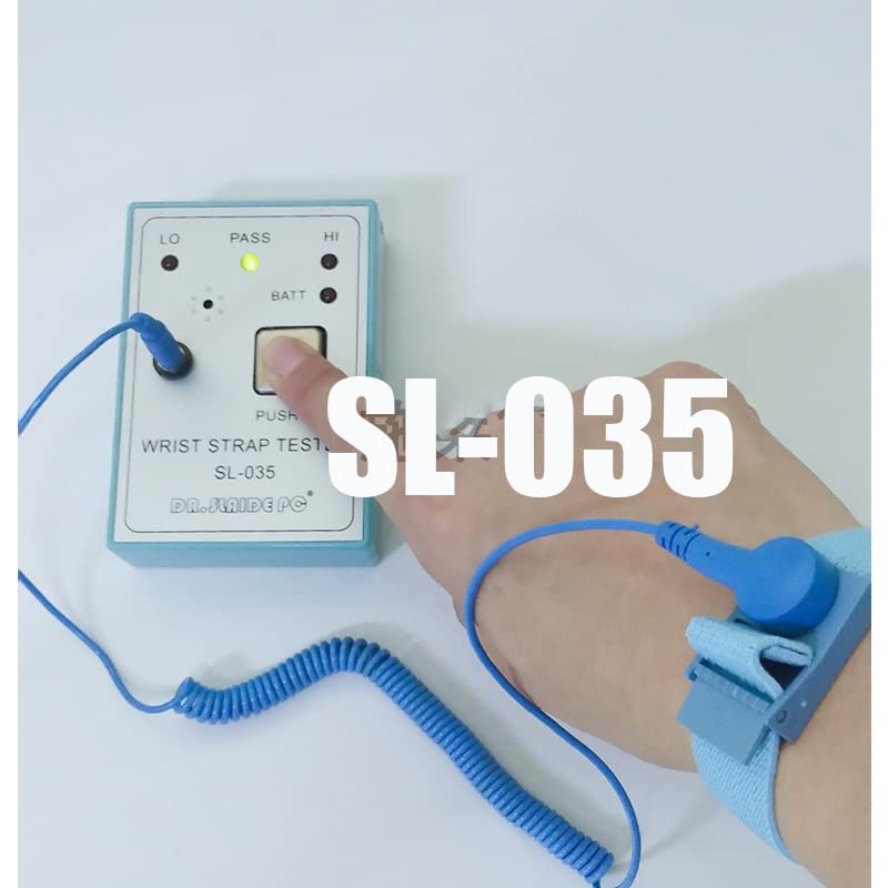 SL-035 Eletricidade estática ESD Pulseira Testador de pulseira para pulseira antiestática Crecão de conexão de fio