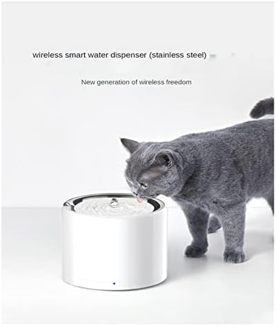 OLORES 6º Wireless Aço inoxidável Pet Smart Water Dispensador Cat Fountain Automático Circular Fluxo Filtro de cão Cat Water alimentador