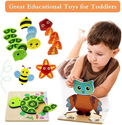 Montessori Toys para 1 2 meninos de 3 anos meninas de madeira de madeira quebra