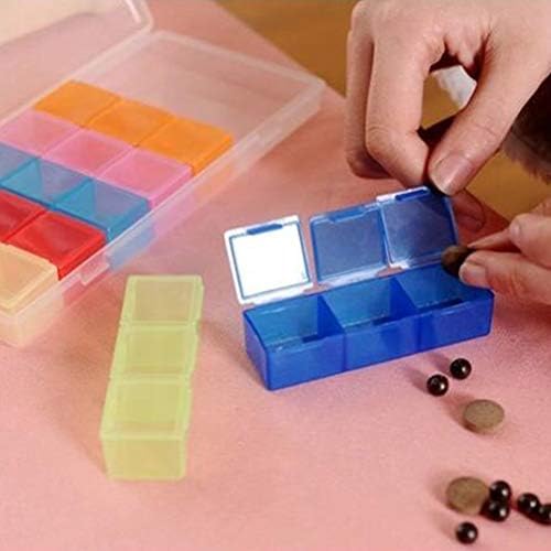 Doitool 1PC 21 Grids Box de armazenamento de comprimidos Jóias de jóias de plástico Decoração de recipientes para casa
