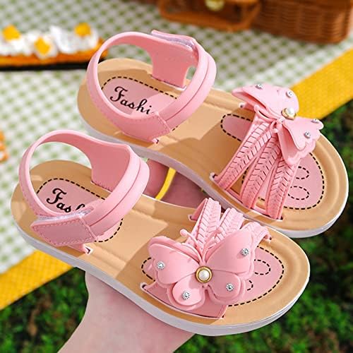 Qvkarw crianças sapatos sandálias de meninas verão novo solo solo não deslizamento de moda confortável sapatos de princesa sandálias arco botas de bebê