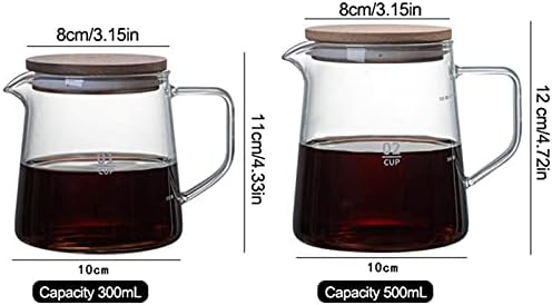 Sifanhao Coffee Server Borossilicate Glass Coffet Cop 300ml Clear