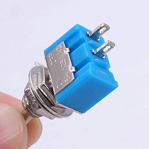 Ndjqy 10pcs 2 pin spst touch/off 6a 125V 2 Posição Mini Miniature Toggle SWITC
