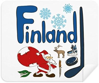Finlândia Símbolo Nacional de Limpio de Limpeza de Padrões de Tenora de Tenor 2pcs Camurça Fabric