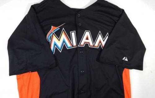 2012-13 Miami Marlins Tom Koehler 30 Game usou Black Jersey St BP 48 642 - Jogo usou camisas MLB usadas