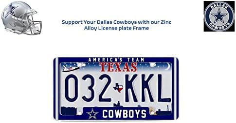 NFL Dallas Cowboys “America's Team” Premium Full Color Color Longo de zinco Ligante Chrome Placa da equipe Placa