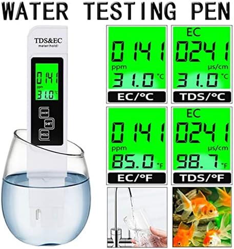 Profissional 3 em 1 Testador Medidor de água TDS EC Medidor de temperatura Digital Teste de água LCD Purez