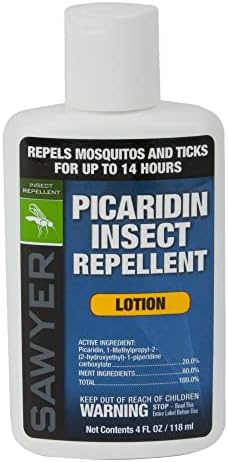 Repele 100 produtos repelentes de insetos de 6, 4 fly once & Sawyer Products SP564 Repelente de insetos premium com 20% de picaridina,
