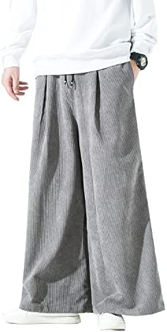 Calças de harém masculinas de seidarise masculino Hip Hop calças largas de pernas largas harém casual linho japonês ioga