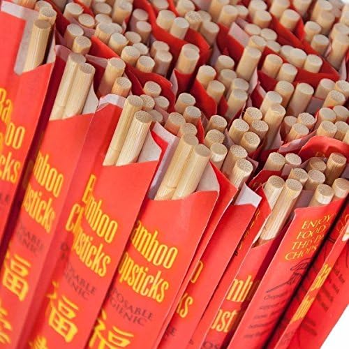 Royal Palillos UV tratado com pauzinhos de bambu premium de bambu com mangas e separados