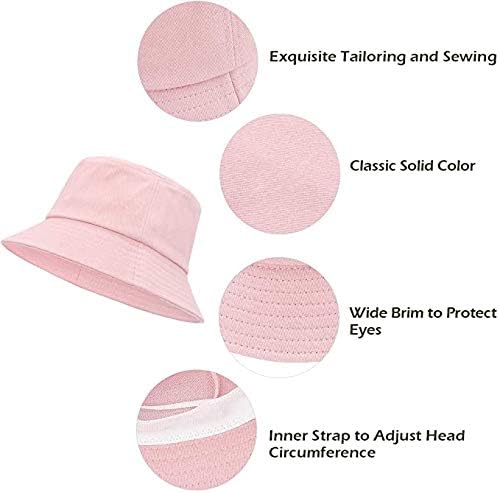 Century Star Balde Chapéus para Mulheres Menino Proteção Sol Pesca Verão Chapéus de Codpo de Cotton Cotton Pacable Packable Gift