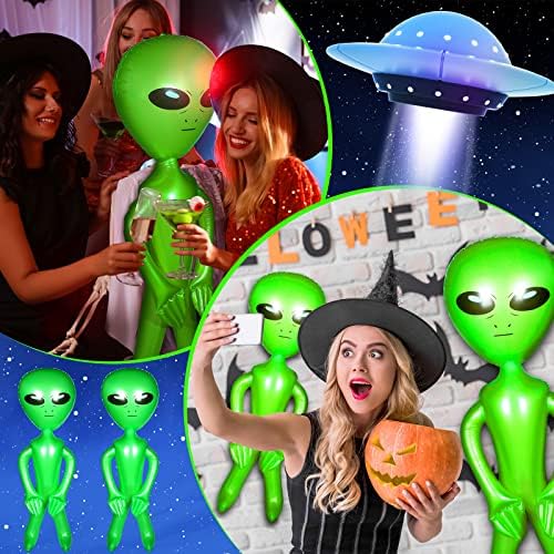 4 peças 63 polegadas 35 polegadas inflar jumbo alienígena alienígena alienígena inflável soprar alien inflar brinquedo para decorações