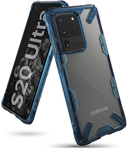 Ringke Fusion -X Compatível com Galaxy S20 Ultra Caso 5G, Limpa de TPU de choque pesado à prova de choques de choque