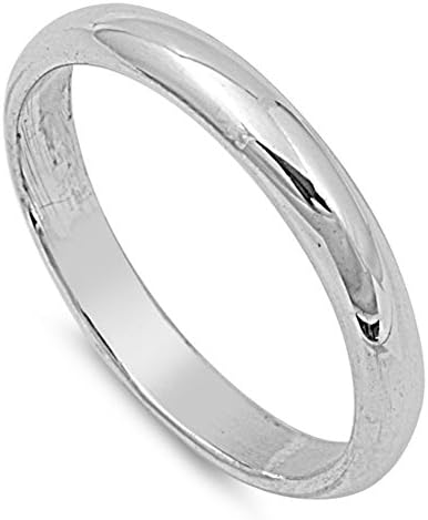 Sterling Silver Wedding 2mm Band Plain Comfort Fit Ring Solid 925 Itália