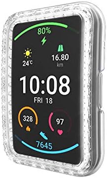 Cague Bling Compatível com a capa de estojo da caixa Huawei Watch PC Case protetor de estrutura de proteção com diamante de strass para huawei watch fit smartwatch