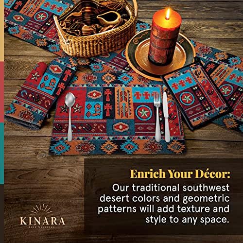 Kinara Western Life Table Runner - Design nativo americano do sudoeste - padrão bonito e único - tecelagem fina de 12,25x72