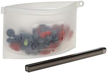 Saco de alimentos de silicone reutilizável da MasterClass, 500 ml de vazamento à prova de vazamento selvagem e recipiente