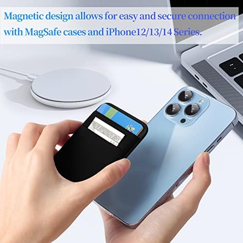 Senose Magnetic Wallet Compatível para Mag Safe, suporte para cartão telefônico compatível para iPhone 14 Pro Max/14 Pro/14
