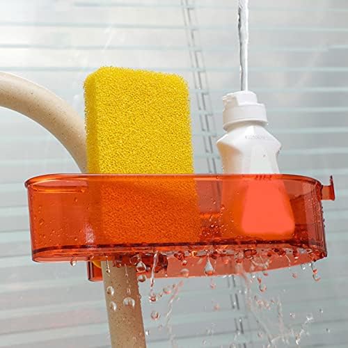 Qianly Faucet Sponge Suports Shelf Gire a prateleira de 360 ​​graus de esponja multiuso sobre a tacada de drenagem