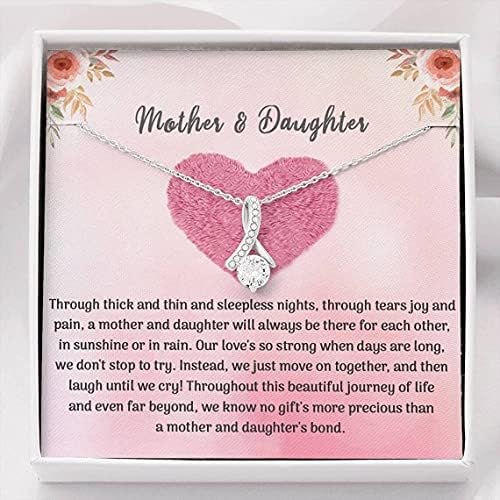 Jóias de cartão de mensagem, colar artesanal - colar inspirador da mãe, presente para mamãe da filha, colar da mãe, presente de