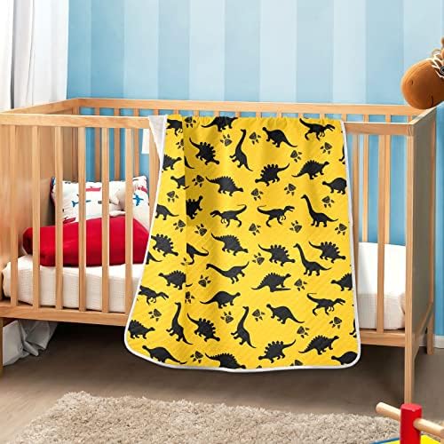 Cobertores de bebê de dinossauros amarelos para meninos super macios e quentes de criança quente para meninas cobertor