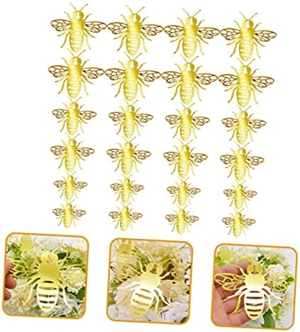 Toyvian 144 PCs PCs tridimensionais Setas de adesivos de abelha oca para crianças adesivos de brilho ornamentos caseiros decorações de festa de abelha abelhas abelhas murais adesivos de arte de parede de parede decoração de parede de abelhas 3d bebê