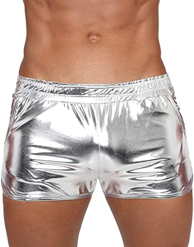 Gary Majdell Sport Men's Liquid Metallic Active Rick Dry Shorts com bolsos para ginástica ou desgaste do clube