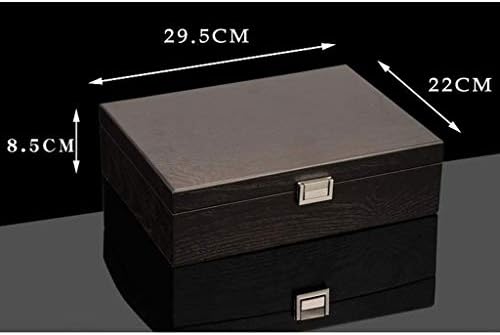 Nana Wyemg Jewelry Box - Caixa de jóias de madeira com caixa de relógio de travamento Vintage Breads Bracelet Collection
