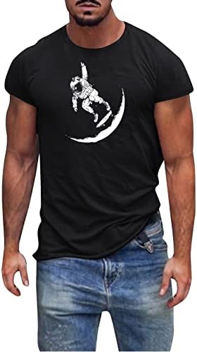 Tamas de manga curta do soldado masculino do ZDDO para homens, t-shirts de astronautas engraçadas camisetas atléticas