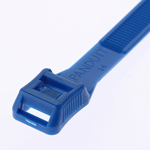 Panduit IT9115-CUV6B Em linha de cabo em linha, nylon resistente ao tempo 6.6, azul de cobalto UV, 124 min de resistência à tração, 4,53 de diâmetro máximo de pacote, 0,065 de espessura, 0,350 largura, 15,3
