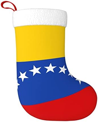 AABSTBFM Bandeira da Venezuela Christmas meias lareira meias penduradas para a família Decoração de Natal Decoração de festa de férias