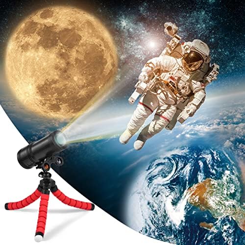 Upgrade Moon Projecor Night Light, 3 em 1 Lâmpada de projeção de foco Astronauta/terra da Lua, Luz da Lua Romântica Lâmpada Lâmpada para Lâmpada para Fotografia Selfie, Quarto, Teto, Decoração de Sala