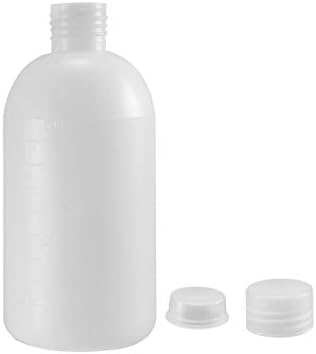garrafa de reagente químico de laboratório de plástico uxcell 500ml/16,9 onças de amostra de boca pequena vedação de armazenamento líquido recipiente de armazenamento