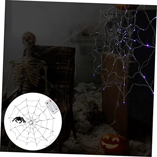 Soimiss Spider Luzes da web ornamentos ao ar livre Decoração LED Decoração ao ar livre Decoração de aranha de aranha LED ao ar livre