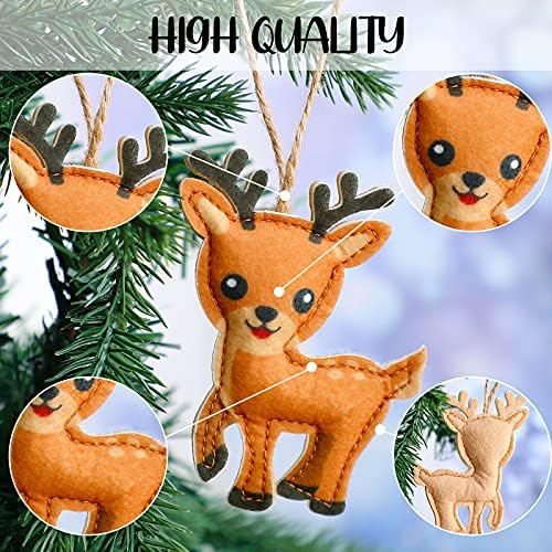 8 peças meus amigos da floresta Amigos de natal conjunto de animais Kit de artesanato, decoração de floresta de animais fofos decoração de árvore de Natal para decoração de festa em casa