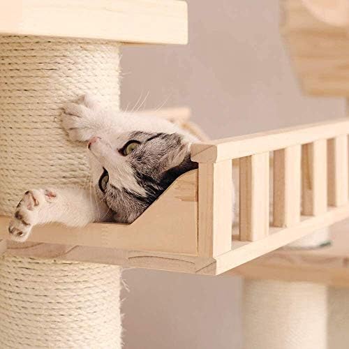 Apartamento de pelúcia de árvore de gatos de vários andares, árvore de gato para gato grande, arranhão gato pós