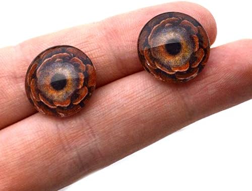 Cabochons de olho de vidro de pinheiro marrom para pingentes que fazem arames jóias embrulhadas taxidermia artesanal ou esculturas