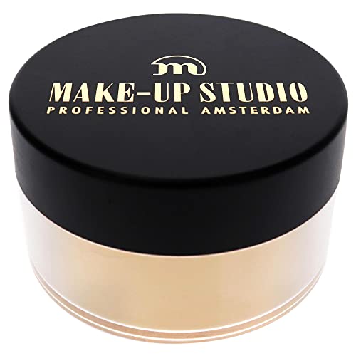 Estúdio de maquiagem Amsterdam Powder translúcido extra - adequado para definir, destacar e assar - fornece um acabamento impecável - permanece no lugar o dia todo - banana - 1,23 oz
