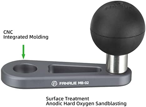 Base de esfera do adaptador da cabeça do parafuso fanae com orifício de montagem de 10 mm, base de montagem de liga de alumínio
