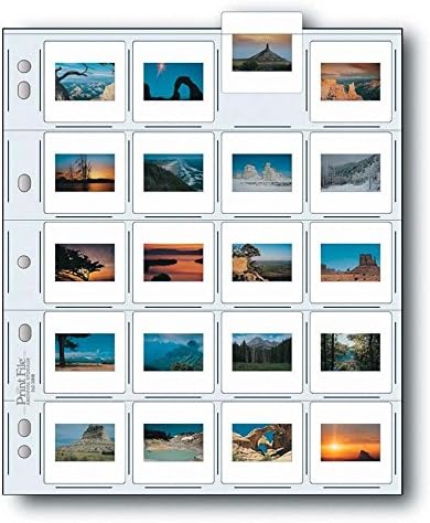 Arquivo de impressão Páginas de slide de 35 mm compensa Twenty 2x2 Transparências montadas, carregamento superior, pacote de 25