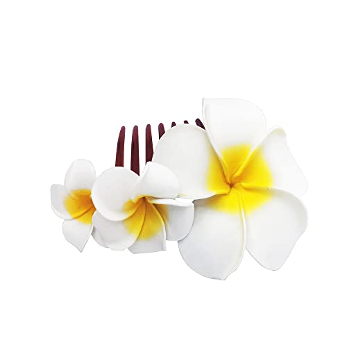 Pente de cabelo de flor de flor de espuma havaia