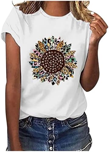 Camisa de estilo étnico para mulheres de manga curta Casual Casual Camiseta Camiseta Camiseta Camiseta Tunic Tops Tops