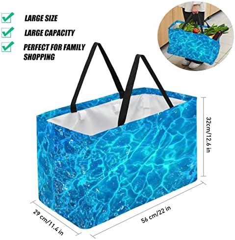 Bolsas de supermercado reutilizáveis ​​de Lorvies cestos de armazenamento, animais subaquáticos padronizam sacos de