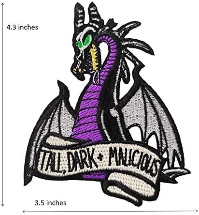 4,3 ”Dragão grande alto e malicioso ferro bordado em patch costurar em apliques divertidos meme