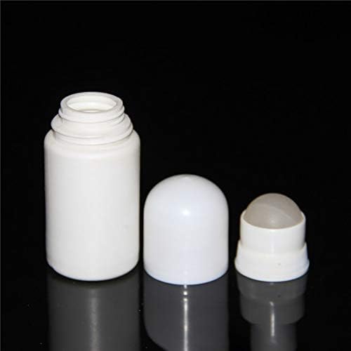 Haifly gshllo 4 pcs 50ml Plástico branco garrafas de rolos vazios Rollo recarregável em garrafas Recipiente cosmético